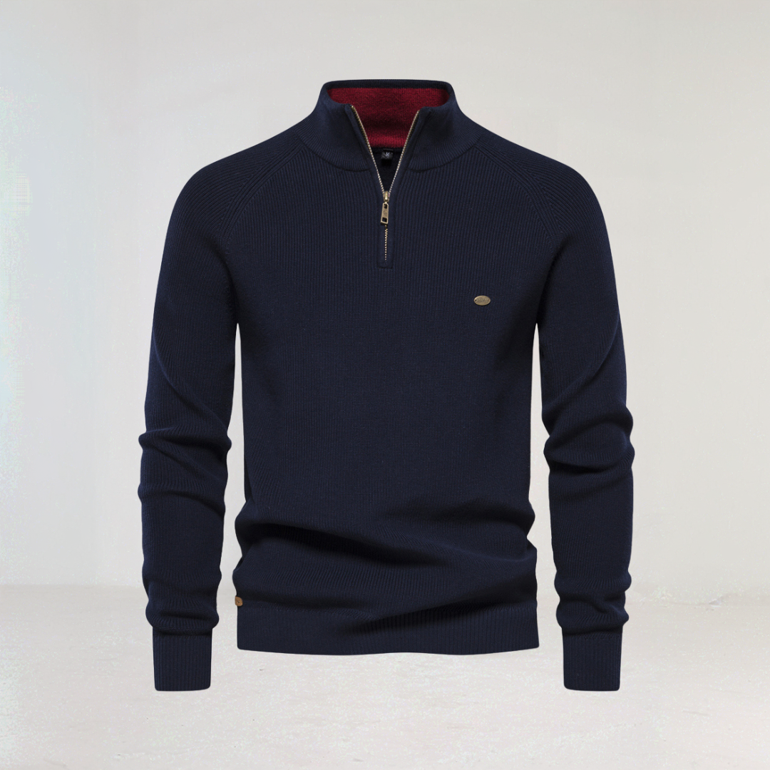 Men's Warm Quarter-Zip Sweater