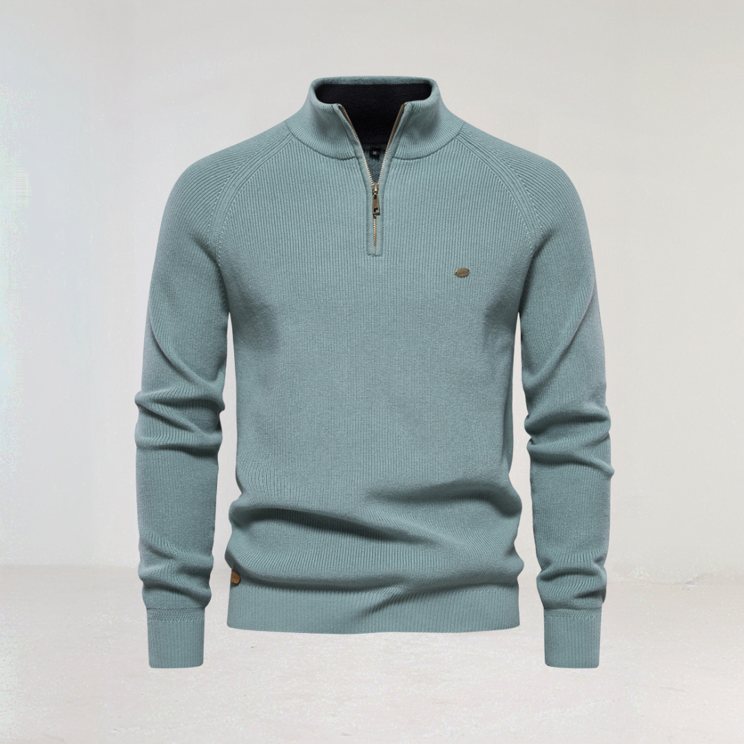 Men's Warm Quarter-Zip Sweater