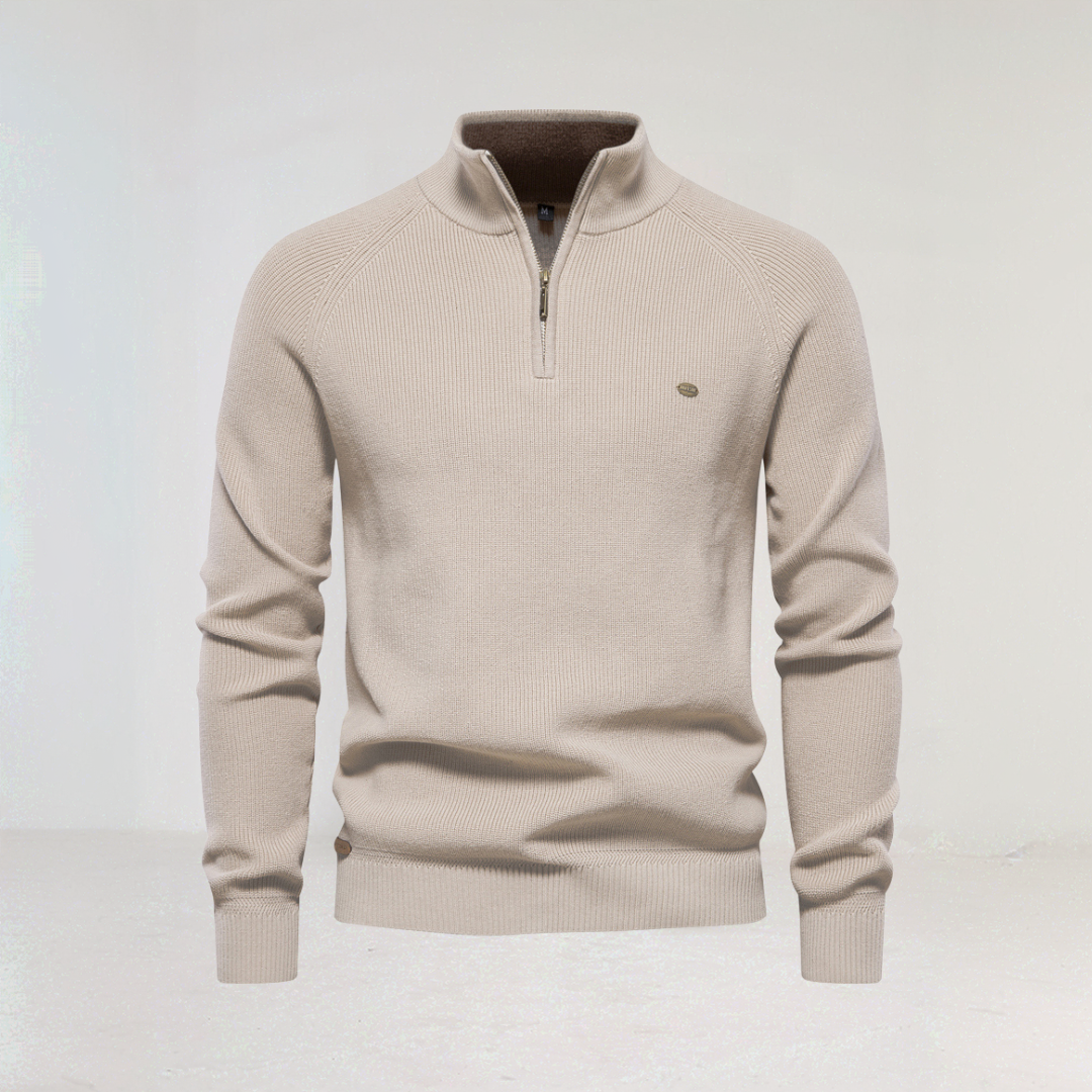 Men's Warm Quarter-Zip Sweater