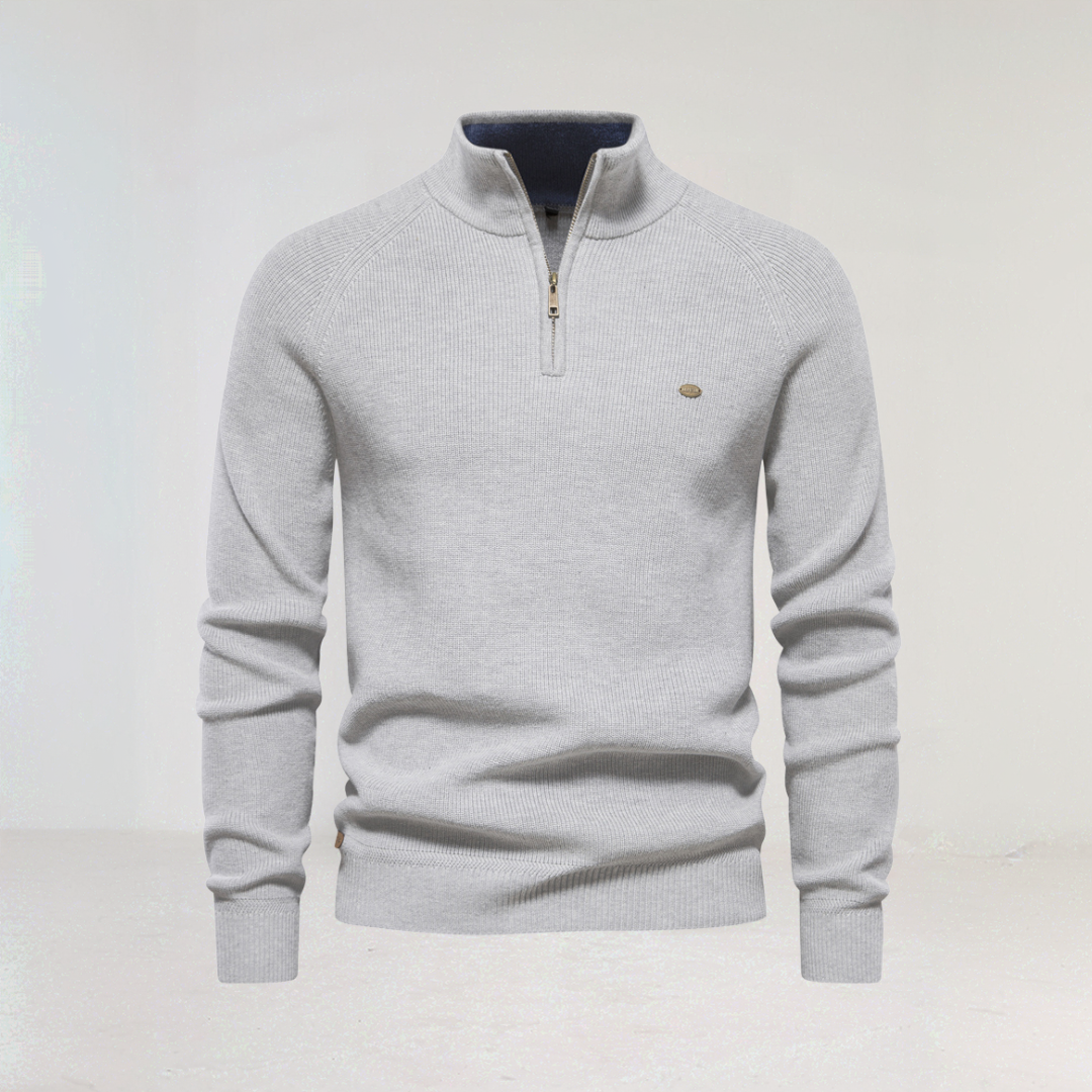 Men's Warm Quarter-Zip Sweater