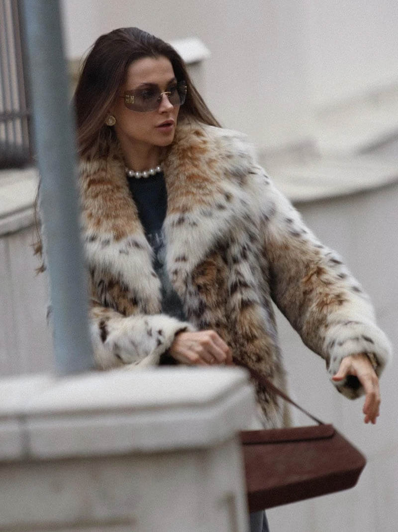 Serith - Leopard Print Fur Jacket