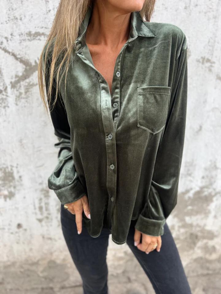 Kaya - Elegant Velvet Blouse